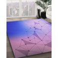 thumbnail image 3 of Ahgly Company Tapis de Zone Rectangulaire Transitionnel Bleu Ardoise pour Intérieur, Lavable à la Machine, 2 Pieds x 4 Pieds, 3 of 7