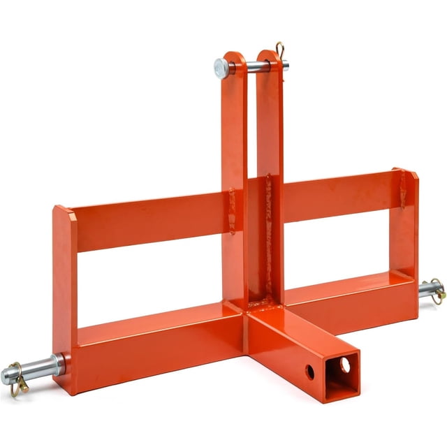 3 Point Tractor Hitch, 3 Pt Quick Hitch Adapter with 2" Receiver & Weight Brackets for Category 1 Tractors