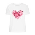 thumbnail image 5 of YLHFASHION T-Shirts de la Saint-Valentin pour Femmes 2025 Décontractés à Col Rond à Manches Courtes T-Shirts Mode à Imprimé Graphique de Cœur Hauts Tee Liquidation T-shirt à Manches Courtes pour Femmes, 5 of 5