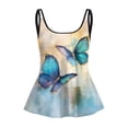 thumbnail image 5 of NIEWTR Tankini Haut pour Femmes, Maillots de Bain à Col Rond, Maillot de Bain Modeste à Effet Ventre Plat, Bretelles Spaghetti, Haut de Tankini (Vert Pâle, L), 5 of 5
