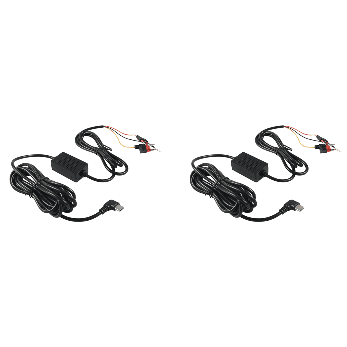2X Dash Cam Acc Hardwire Kit, USB Type C Dashcam Kit Step-Down Cable, 12V-24V to DC 5V 3A Car Dash Charger Power Cord,2 x Dash Cam Acc Hardwire Kit,Black