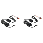 2X C'est un kit de fil dur Dash Cam Acc, USB Type C Câble à pas de la boîte de came, 12V-24V à DC 5V 3A Cord d'alimentation de chargeur de caisse,2 x Dash Cam Acc Kit de fil dur, noir