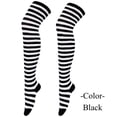 thumbnail image 2 of Kcodviy Christmas High Long Stockings Compression Stockings Women Over Knee Socks Christmas Lace Knee High Stockings Cosplay Party S Socks Knee High Long Striped Stocking Socks 1 Pair, 2 of 4