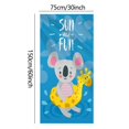 thumbnail image 3 of TopLLC Microfiber Beach Towel, Oversized Cute Animal Pattern Sand-Free Beach Towel, Thin Lightweight Absorbent Quick Dry Pool Towels Soft Breathable Travel Bath Towel for Adults Kids(30"x59"), 3 of 4