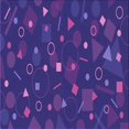 thumbnail image 1 of Ahgly Company Tapis d'Intérieur Lavables en Machine, Carrés de Transition Violet Vif, 8' Carré, 1 of 7