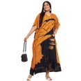 thumbnail image 1 of Oussum Moutarde Tribale Grande Taille Polyester Longues Robes Caftans pour Femmes, 1 of 7
