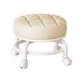 thumbnail image 3 of Lipstore 360 degree Rotating Low Roller Seat Stool Pulley Low Stool for Living Room Kitchen Beige, 3 of 8