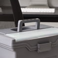 thumbnail image 4 of IRIS Portable Plastic File Box with Organizer Lid, Letter Size, Grey, 4 Pack, 4 of 12
