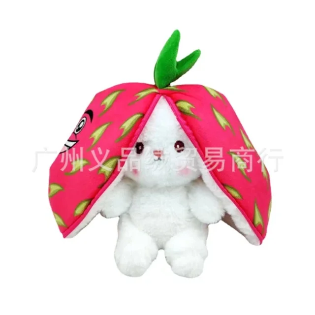 Soft And Cute Small Fruit Plush Toy Doll Strawberry Rabbit 25cm, Graduation Gift, Cartoon Plush Doll Plush Gifts