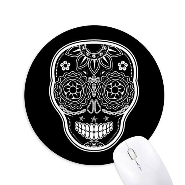 Black White Mexico Day Of Dead Mouse Pad Comfortable Game Office Mat