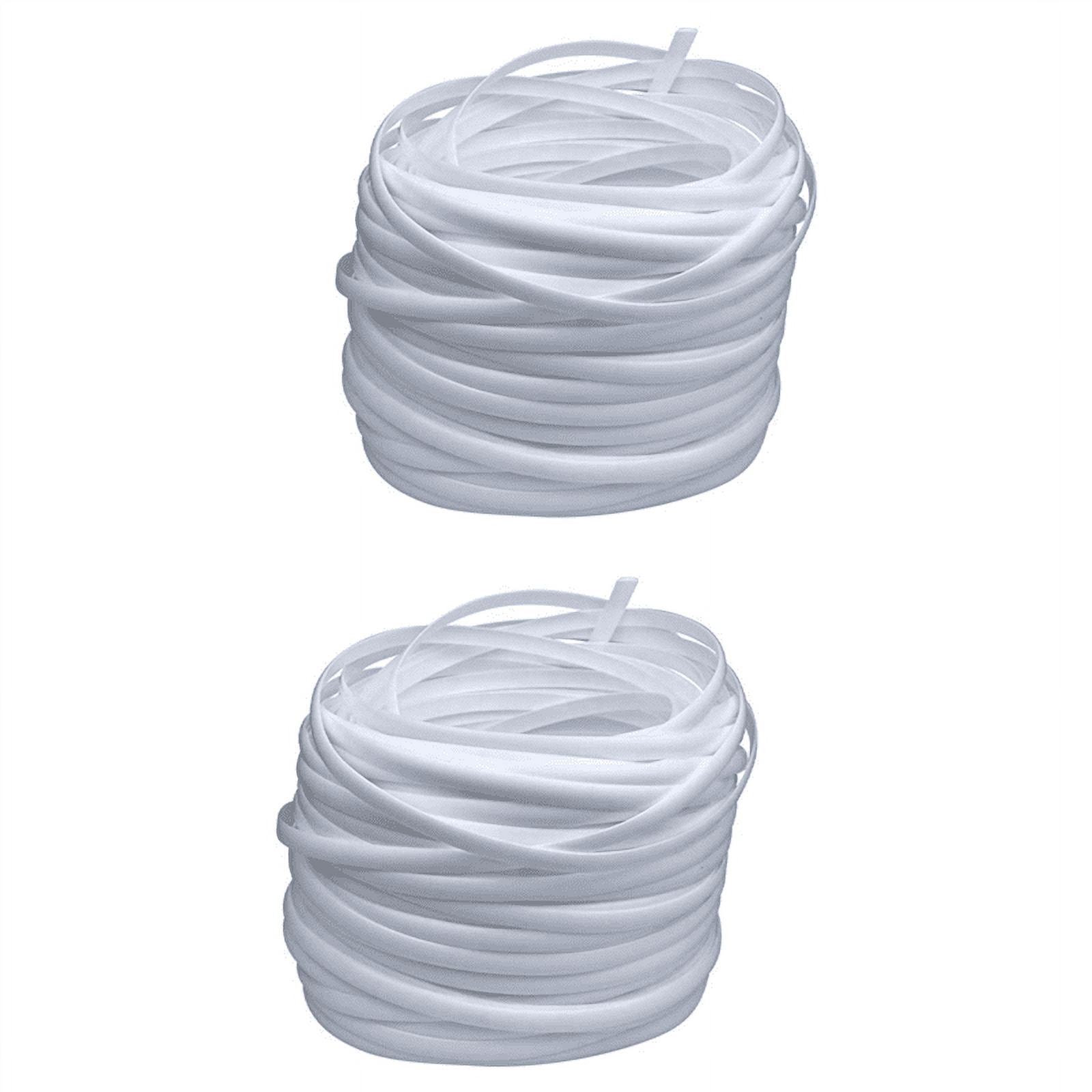2X Wicker Repair Supplies Synthetic Rattan Material, Durable Patio Furniture Repair Kit White