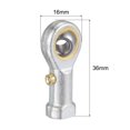 thumbnail image 2 of Uxcell Rod End Self-lubricated Left Hand Female Thread 5mm, 2 of 6