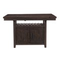 thumbnail image 3 of Pemberly Row Counter Height Dining Table with Wine Rack - Distressed Dark Cherry, 3 of 8