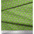 thumbnail image 3 of Soimoi Green Moss Georgette Fabric Tortoise Ocean Print Fabric by Yard 42 Inch Wide, 3 of 3