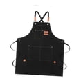 thumbnail image 4 of Elodie Canvas Apron Versatile Adjustable Strap Work Apron for Painting Salon Waiter black, 4 of 8