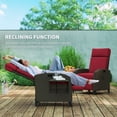 thumbnail image 4 of Outsunny Fauteuil Inclinable d'Extérieur avec Dossier Réglable, Coussin, Rouge, 4 of 10