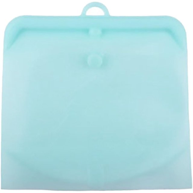 Reusable Silicone Storage Bag Sandwich Sealed Freezer Liquid Snack Lunch Fruit Produce | and Cooking (1) Freezing Bags (Blue, B)