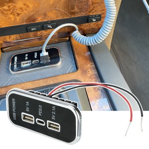 12V 3-port Type C USB PD chargeur voiture prise alimentation adaptateur voiture accessoires-