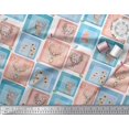 thumbnail image 3 of Soimoi Velvet Fabric Bird & Reindeer Face Patchwork Printed Craft Fabric by The Yard 58 Inch Wide, 3 of 3