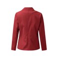 thumbnail image 4 of Innerwin Blazers Solid Color Women Cardigan Jacket Work Shawl Neck Slim Fit Business Jackets Claret S, 4 of 7