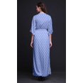 thumbnail image 2 of Bimba Robe Longue Imprimée en Rayonne à Fleurs de Roses, Taille Smockée, Fente Latérale, pour Femme - Grande, 2 of 6