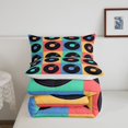 thumbnail image 4 of YST Music Disc Down Comforter Twin Size,Colorful Plaid Pattern Comforter Set For Adult Teens,Pop Music Duvet Set,Hip Hop Style Bedding Set 1 Comforter with 1 Pillow Case,Soft Warm 2Pcs, 4 of 5