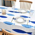 thumbnail image 4 of Fall Sunflower Vinyl Tablecloth Rectangle Plastic PVC Oilcloth Tablecloths Wipeable Table Cloth Cover for Foot Folding Tables Kitchen Dining Room Table Crafting x, 4 of 7