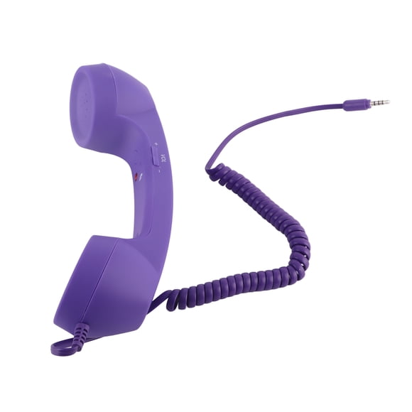 Cell Phone Handset USB C Radiation Proof Vintage Retro Telephone Handset with 3.5 Mm Socket for Smartphones Office Home Use ABS Material