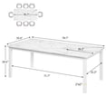 thumbnail image 2 of BeesClover Dining Table for 6-8 Person Farmhouse Large Rectangular Kitchen Tables Mid-Century Modern Kitchen Table with Sturdy Metal Legs for Small Kitchens, Dining Office Areas, 2 of 6