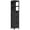 Noir, variante sur kleankin Armoire de Rangement Étroite pour Salle de Bain, Colonne de Linge Autoportante Blanche