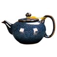 thumbnail image 2 of GROWTH TANK Ceramic Teapot Chinese s Ceramic Kettle for Household Kitchen Tea House blue side handle, 2 of 9