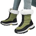thumbnail image 1 of Chaussures pour Femmes Hiver Extérieur Neige Chaussures pour Femmes Peluche Épaisses Isolation Coton Imperméables Tourisme Rural Ski Chaussures Bottes d'Automne Femmes en Liquidation, 1 of 4