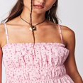 thumbnail image 4 of Women‘s Summer Sleeveless Ruffle Hem Back Tie Up Floral Cami Dress, 4 of 5
