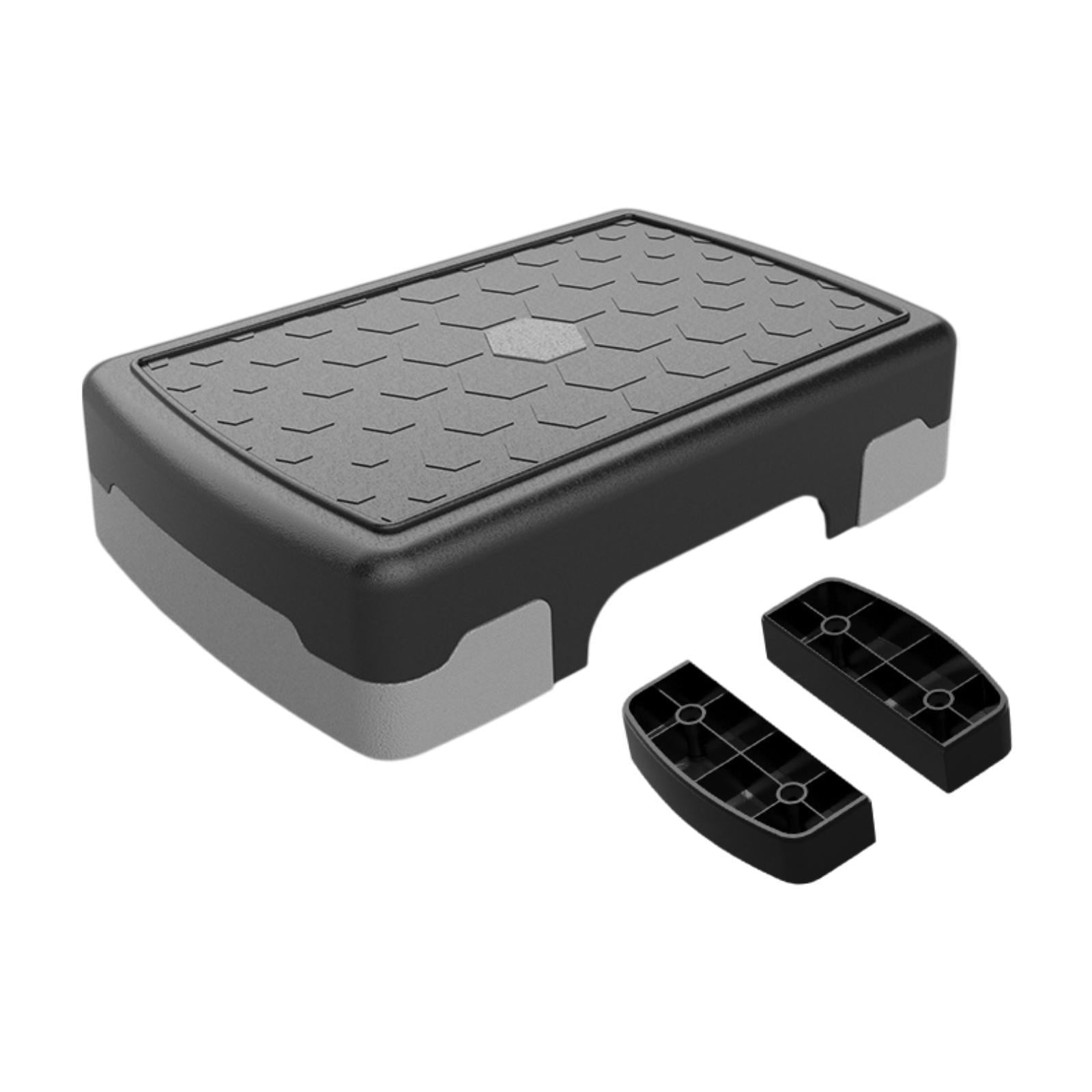 S SERENABLE Stepper Aérobique Marche d'Exercice Multifonction pour Gym à Domicile Force Gris Noir withRiser