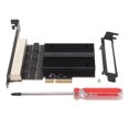 thumbnail image 1 of 4 Port Rj45 Gigabit Ethernet Card 4 Port RJ45 Gigabit Ethernet Card 10/100/1000/25000 Mbps PCIE  Interface Card For Gaming Office Black For, 1 of 7