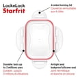 thumbnail image 4 of Starfrit LocknLock Plastic Bento Lunch Container - Removable Divider - 34oz/1L - Airtight & Leakproof - 4-Sided Locking Lid, 4 of 11