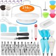 thumbnail image 2 of yeacher 216-Piece Professional Cake Decorating Kit with Rotating Turntable, Icing Tips, and Essential Baking Tools for Beginners and Experts, 2 of 7