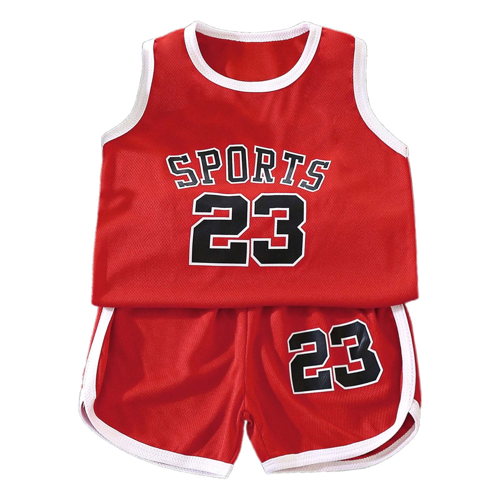 Hiiyo Big Boys Quick Drying Sports Tank Top & Shorts Set Athletic Outfits, Sizes 8-9Y