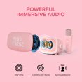thumbnail image 4 of myFirst Voice 2 Kids Karaoke Machine Portable Bluetooth Speaker, Wireless Microphone, 5 Voice Changer (Pink), 4 of 6