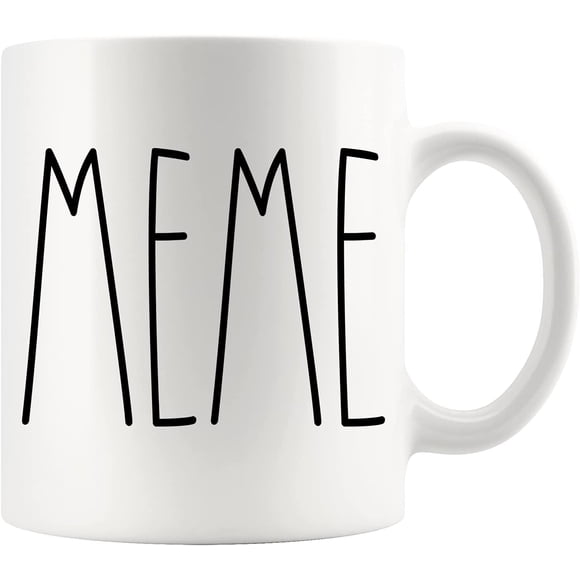 Meme Coffee Mug Meme Rae Dunn Inspired Rae Dunn Style Birthday-Merry Christmas-Mother Day Family Coffee Mug Birthday Present For The Best Meme Ever Coffee Cup 11oz,White,11oz