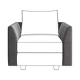 thumbnail image 1 of HONBAY Velvet Side Armrest Module for Modular Sectional Sofa Couch Pair of Armrests, Dull Grey, 1 of 3