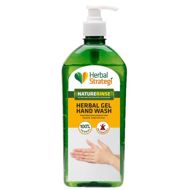 Herbal Strategi Gel Hand Wash 500ml Refill, Green