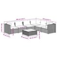 thumbnail image 4 of vidaXL 7 Piece Garden Lounge Set with Cushions Poly Rattan Black, 4 of 5