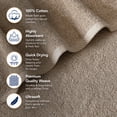 thumbnail image 2 of Swift Home Débarbouillettes 100 % coton, d’une douceur luxueuse, très absorbantes, séchage rapide, 2 pièces, Taupe, 2 of 4