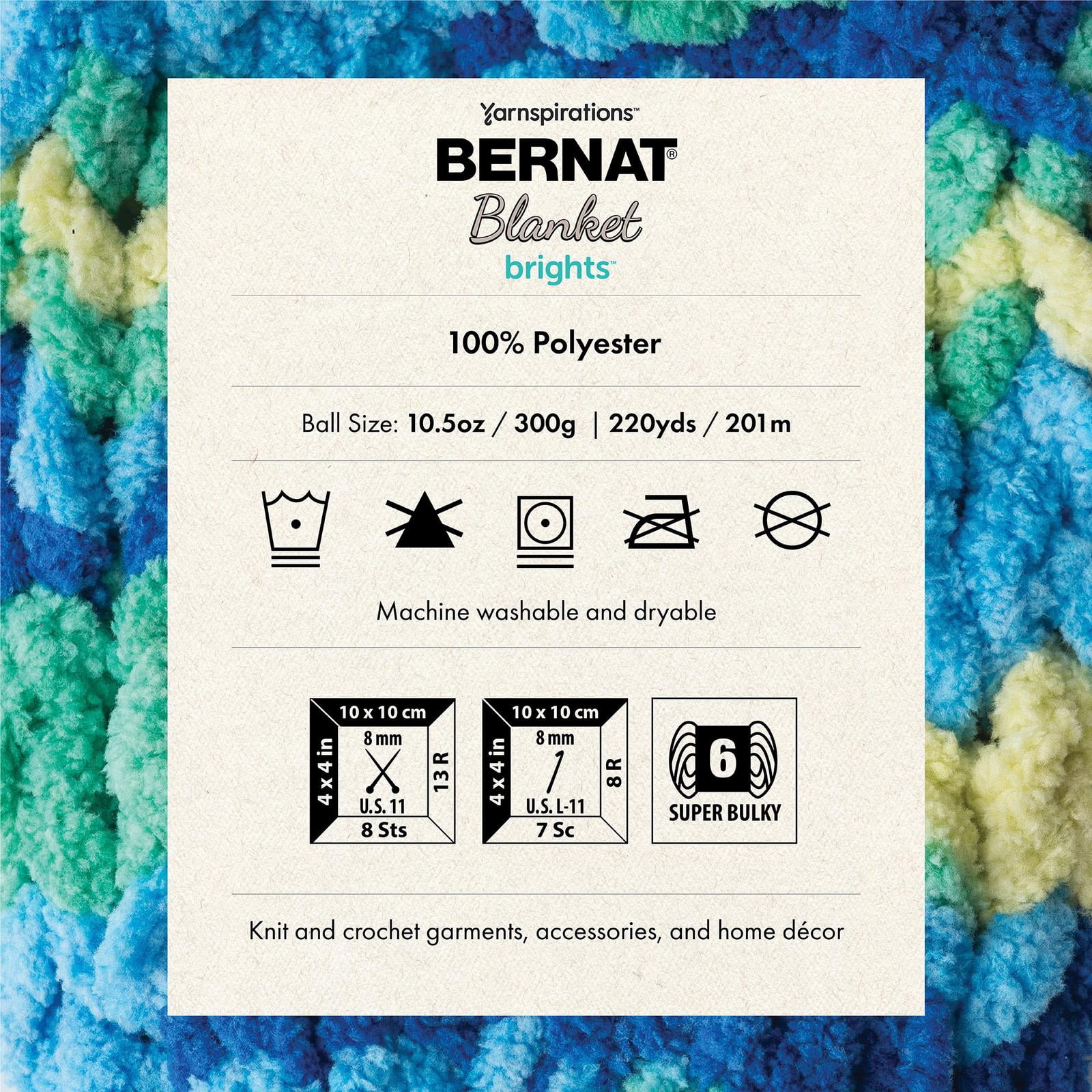 Fil Blanket Brights™ de Bernat®, Polyester #6 Super Bulky, 10.5oz/300g, 220 Yards