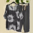 thumbnail image 1 of Ensembles Deux Pièces pour Femmes Ensemble d'Été Imprimé pour Femmes T-Shirt à Manches Courtes à Col Rond + Pantalon à Double Poche Ensemble Ensembles Grande Taille en Liquidation, 1 of 5