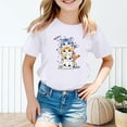 thumbnail image 2 of HNMKIU T-Shirt Graphique à Manches Courtes pour Filles, Tenue Décontractée d'Été, Col Rond Tendance pour Jeunes Fashionistas, 2 of 5
