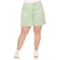 thumbnail image 1 of White Mark Short en Molleton Longline Extensible à Taille Haute pour Femmes, 1 of 5