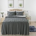 thumbnail image 1 of JML Full Ruffle Skirt Bedspread Set 4 Piece, Pintuck Coverlet with Shams and Area Rugs, 1 of 6
