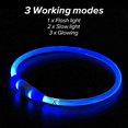 thumbnail image 3 of USB Rechargeable LED Dog Collar Glowing pet Dog Collar for Night Safety  Water Resistant Cuttable TPU Light Up Collars Fashion Light up Collar for Small Medium Large Dogs, 3 of 8